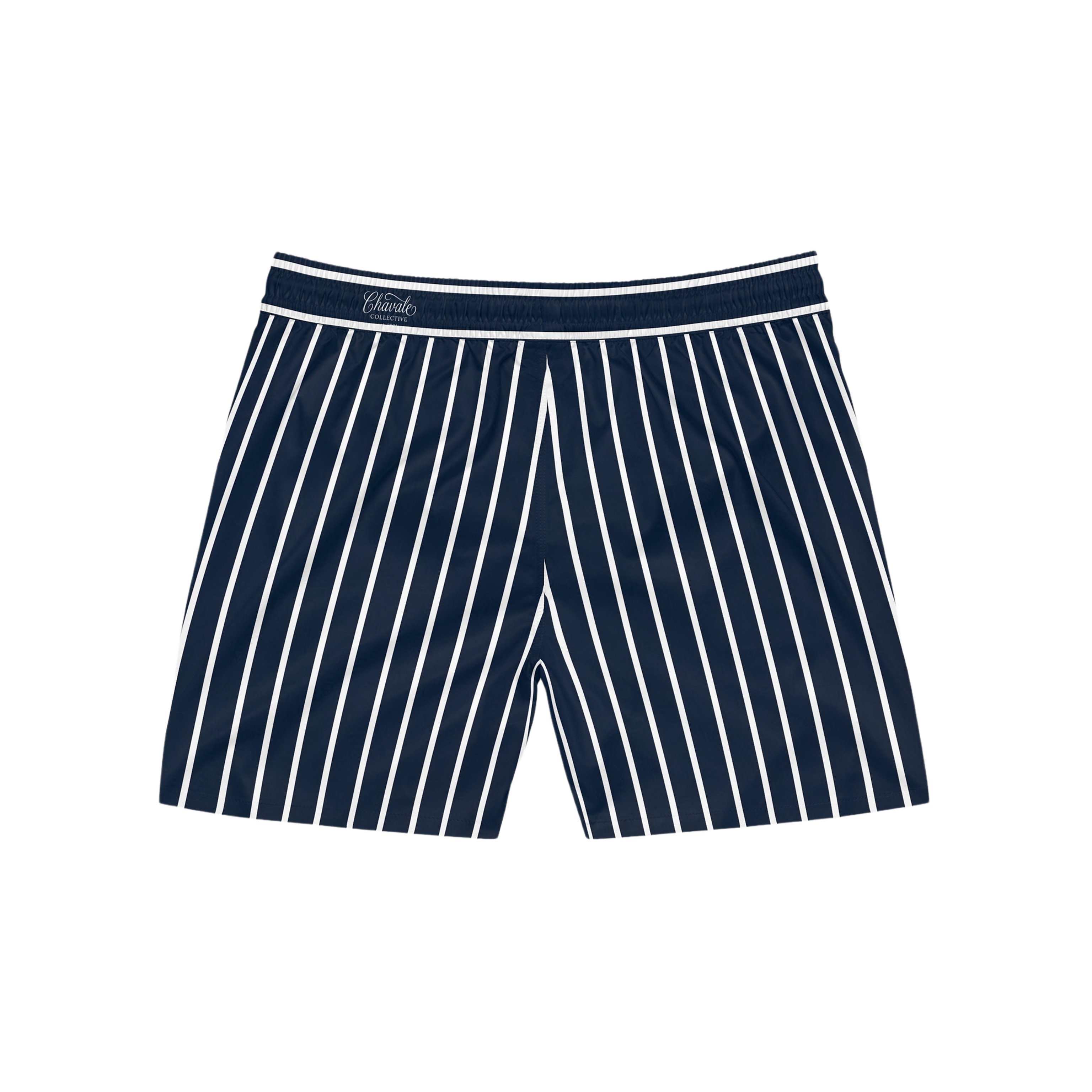 Chavale Collective Navy Striped Swim Shorts