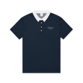 Chavele Navy slim fit jersey polo