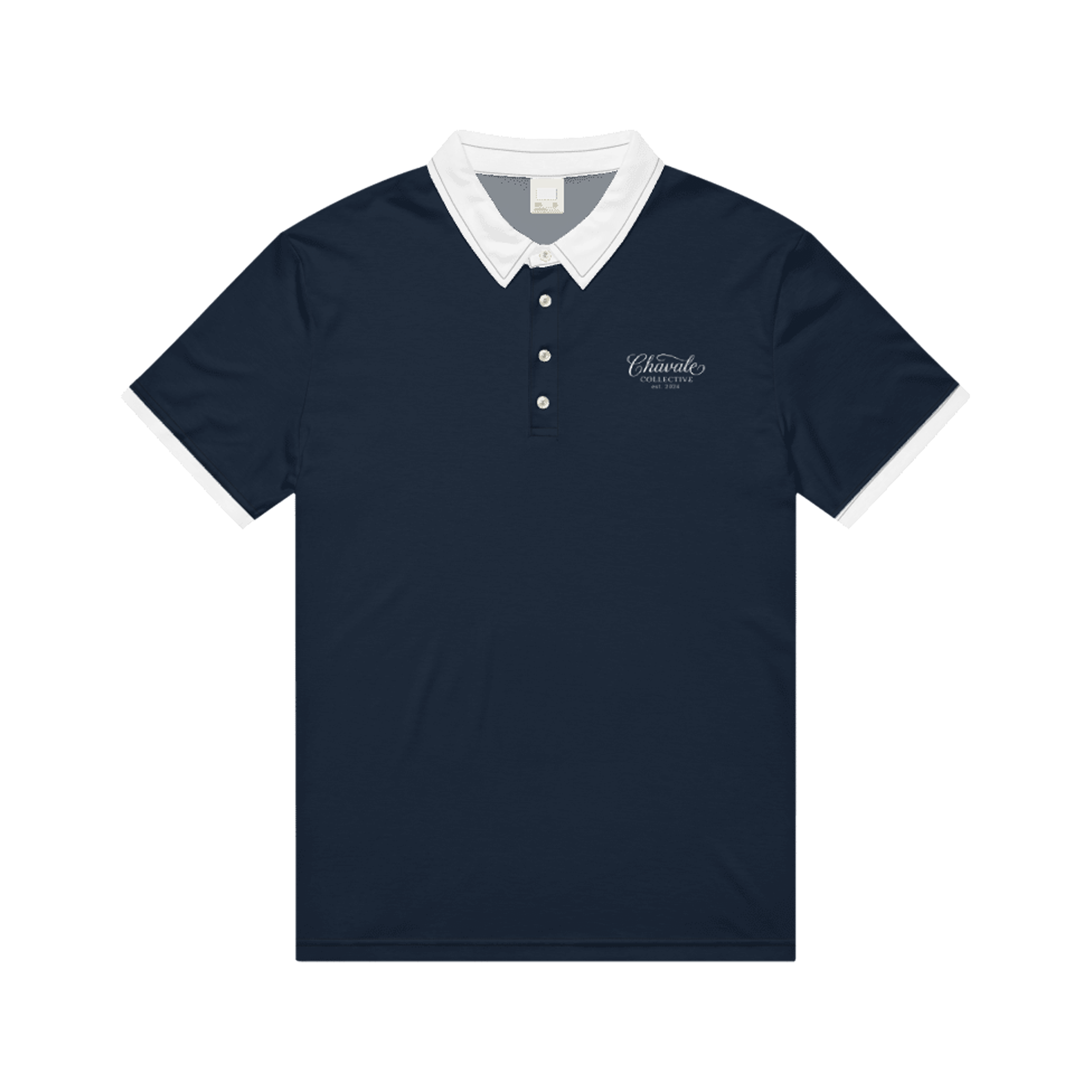 Chavele Navy slim fit jersey polo