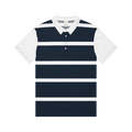 Chavele Navy Striped slim fit polo