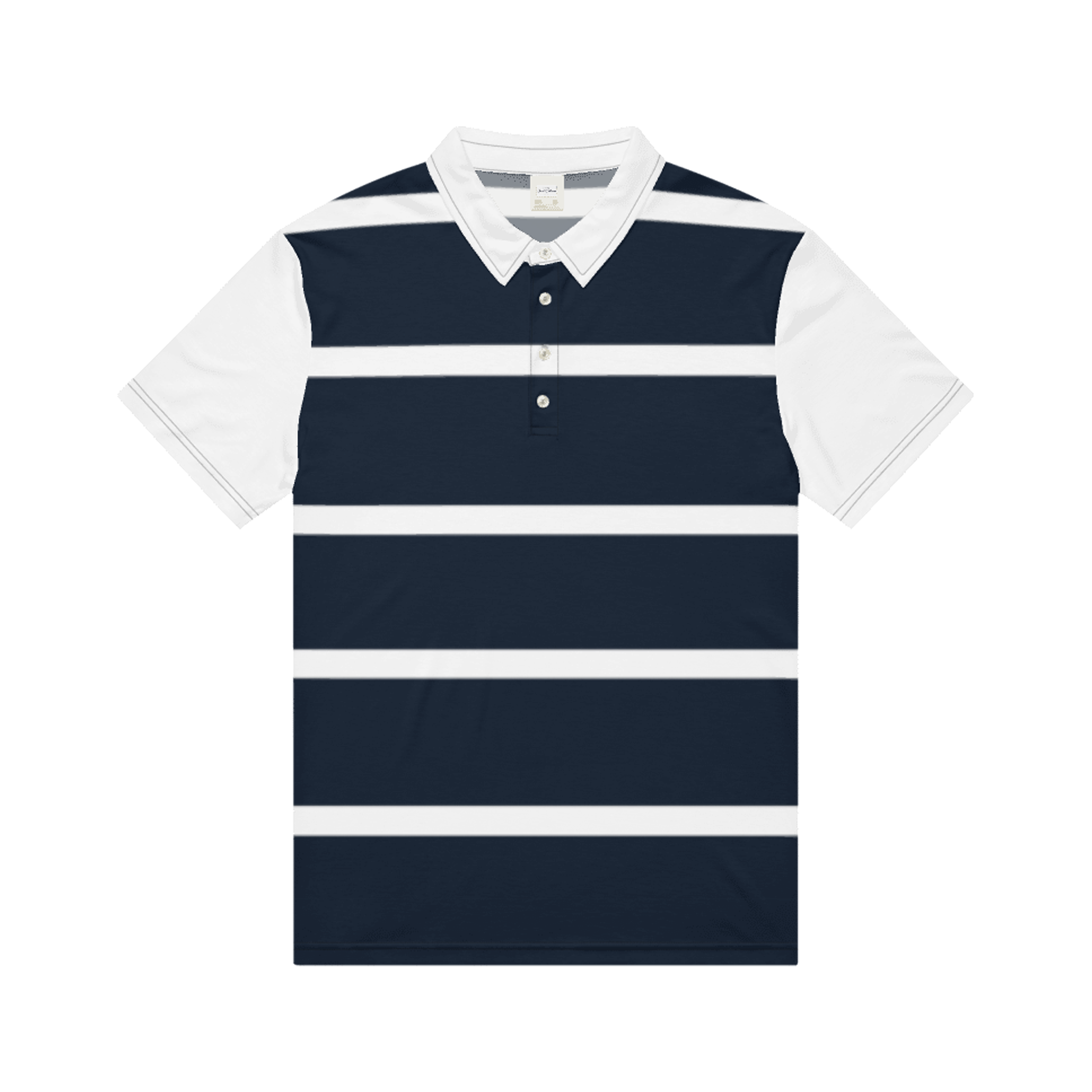Chavele Navy Striped slim fit polo